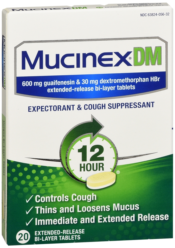 Mucinex DM Expectorant & Cough Suppressant 12 Hour Extended-Release Bi-Layer Tablets – Image 4