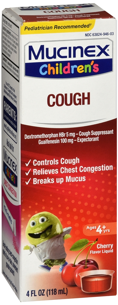 Mucinex Children's Cough Liquid Cherry 4OZ