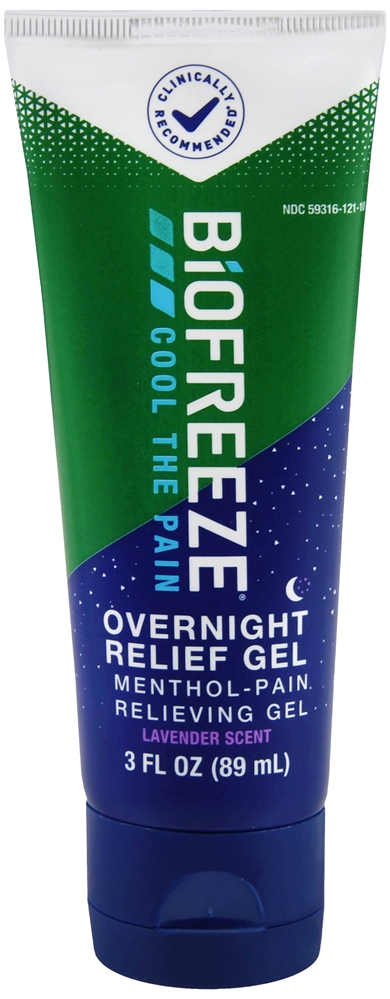 Biofreeze Menthol-Pain Relieving Overnight Relief Gel Lavender – Image 2