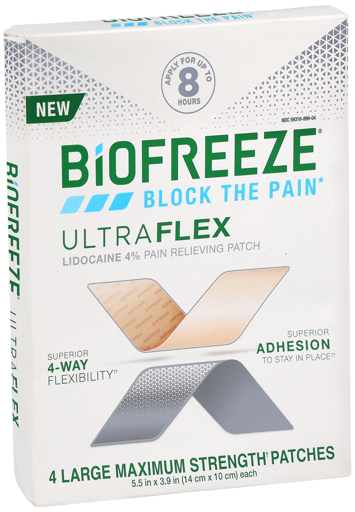 Biofreeze Ultraflex Lidocaine 4% Pain Relieving Patches Large
