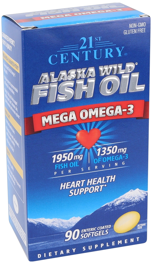 21st Century Alaska Wild Fish Oil Mega Omega-3 Enteric Coated Softgels – Image 6