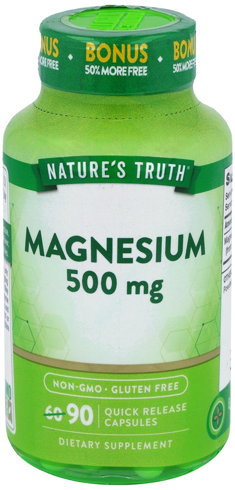 Nature's Truth Magnesium 500 mg Quick Release Capsules