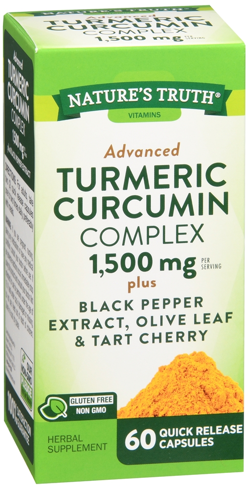 Nature's Truth Turmeric Curcumin Complex 1,500 mg Quick Release Capsules – Image 2