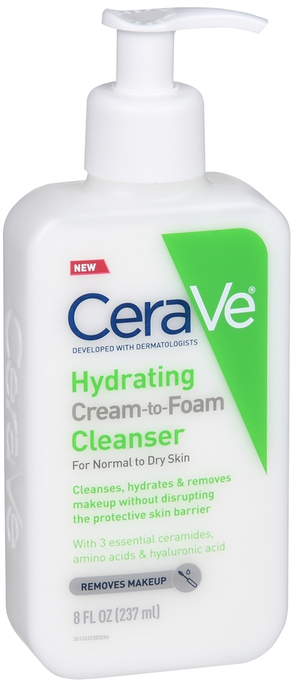 CeraVe Hydrating Cream-To-Foam Cleanser For Normal To Dry Skin
