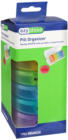 Ezy Dose Pill Organizer Weekly AM/PM with Portable Compartments – Image 12