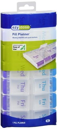 Ezy Dose Pill Planner Weekly AM/PM with Push Buttons XL – Image 12