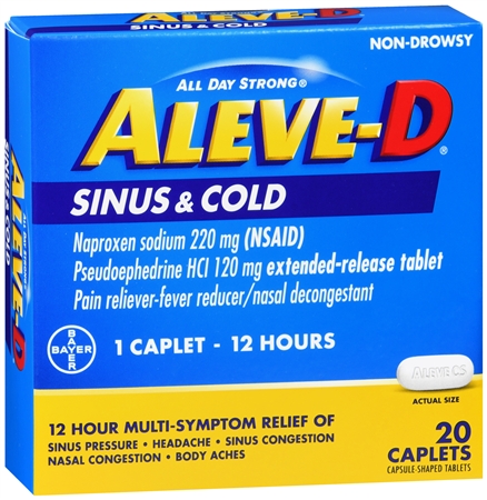 Aleve-D Sinus & Cold 12 Hour Caplets – Image 6