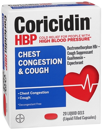 Coricidin HBP Chest Congestion & Cough Liquid Gels – Image 10