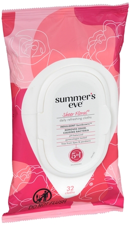 Summer's Eve Daily Refreshing Cloths Sheer Floral
