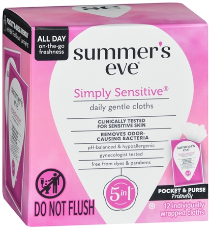 Summer's Eve Daily Gentle Cloths Simply Sensitive