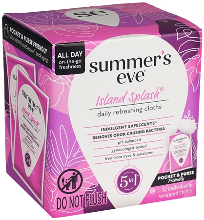 Summer's Eve Daily Refreshing Cloths Island Splash