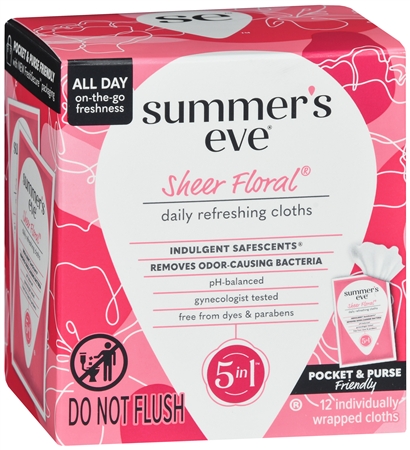 Summer's Eve Daily Refreshing Cloths Sheer Floral