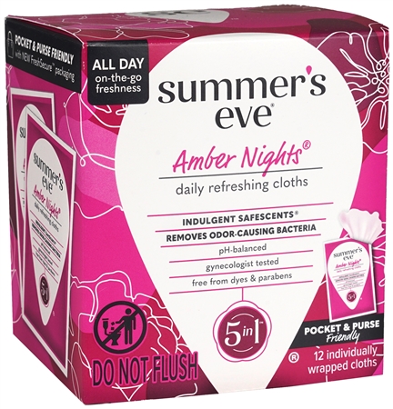 Summer's Eve Daily Refreshing Cloths Amber Nights