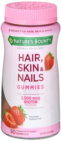 Nature's Bounty Hair, Skin & Nails Gummies Strawberry – Image 6