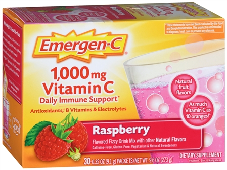 Emergen-C Daily Immune Support 1,000 mg Vitamin C Fizzy Drink Mix Packets Raspberry – Image 14