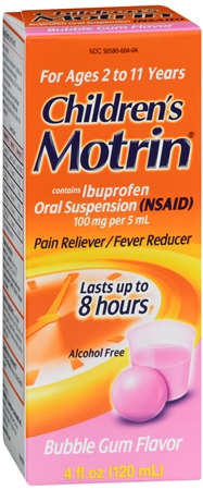 Motrin Children's Ibuprofen 100 mg Oral Suspension Bubble Gum – Image 12