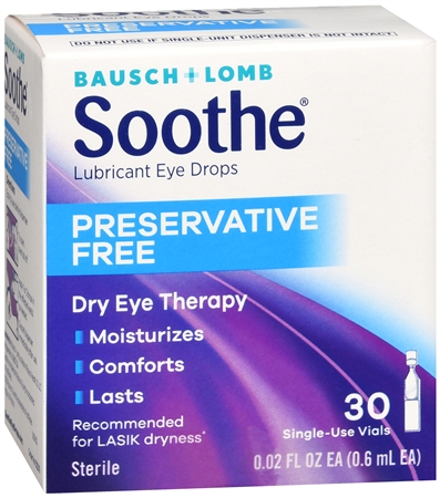 Bausch + Lomb Soothe Lubricant Eye Drops Single-Use Vials Preservative Free – Image 12