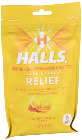 Halls Cough & Throat Relief Drops Honey Lemon – Image 4