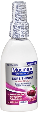 Mucinex InstaSoothe Sore Throat + Pain Relief Spray Cherry – Image 12