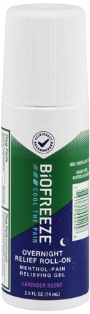 Biofreeze Menthol-Pain Relieving Gel Overnight Relief Roll-On Lavender – Image 6
