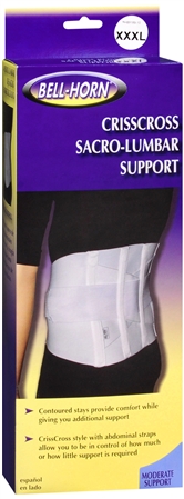 Bell-Horn Crisscross Sacro-Lumbar Support White XXXL – Image 4