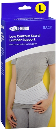 Bell-Horn Low Contour Sacral Lumbar Support White L – Image 4