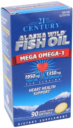 21st Century Alaska Wild Fish Oil Mega Omega-3 Enteric Coated Softgels – Image 13