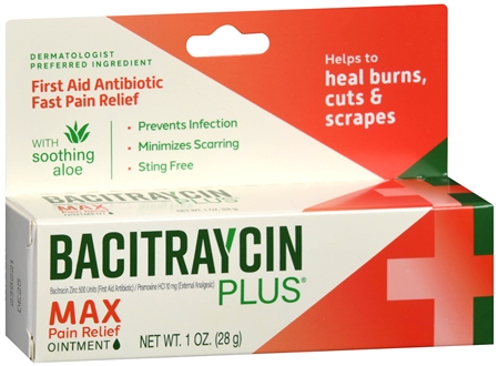 Bacitraycin Plus First Aid Antibiotic Max Pain Relief Ointment – Image 9