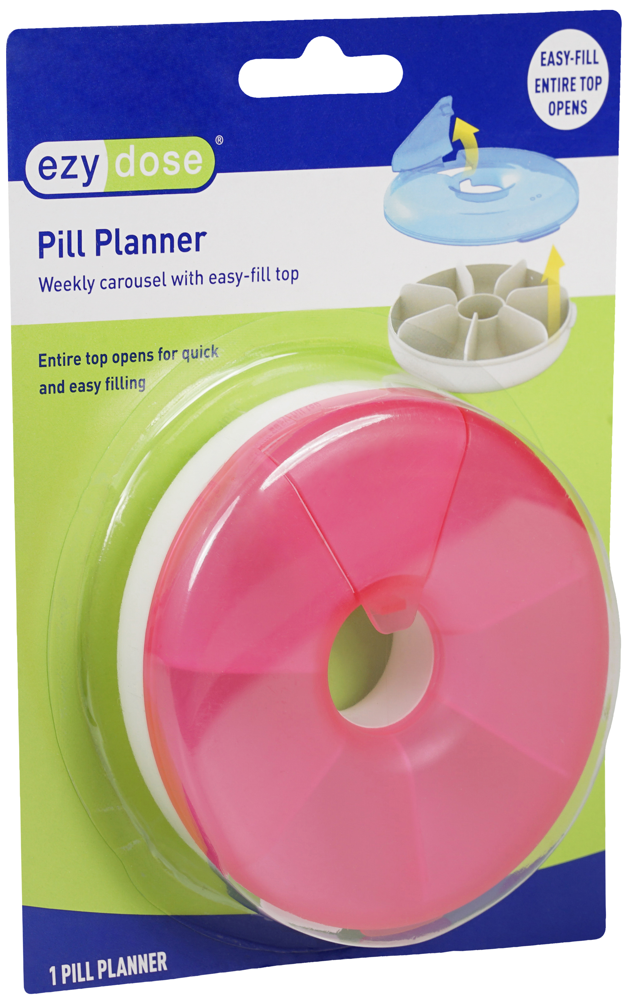 Ezy Dose Carousel Pill Organizer Weekly Easy Fill – Image 19