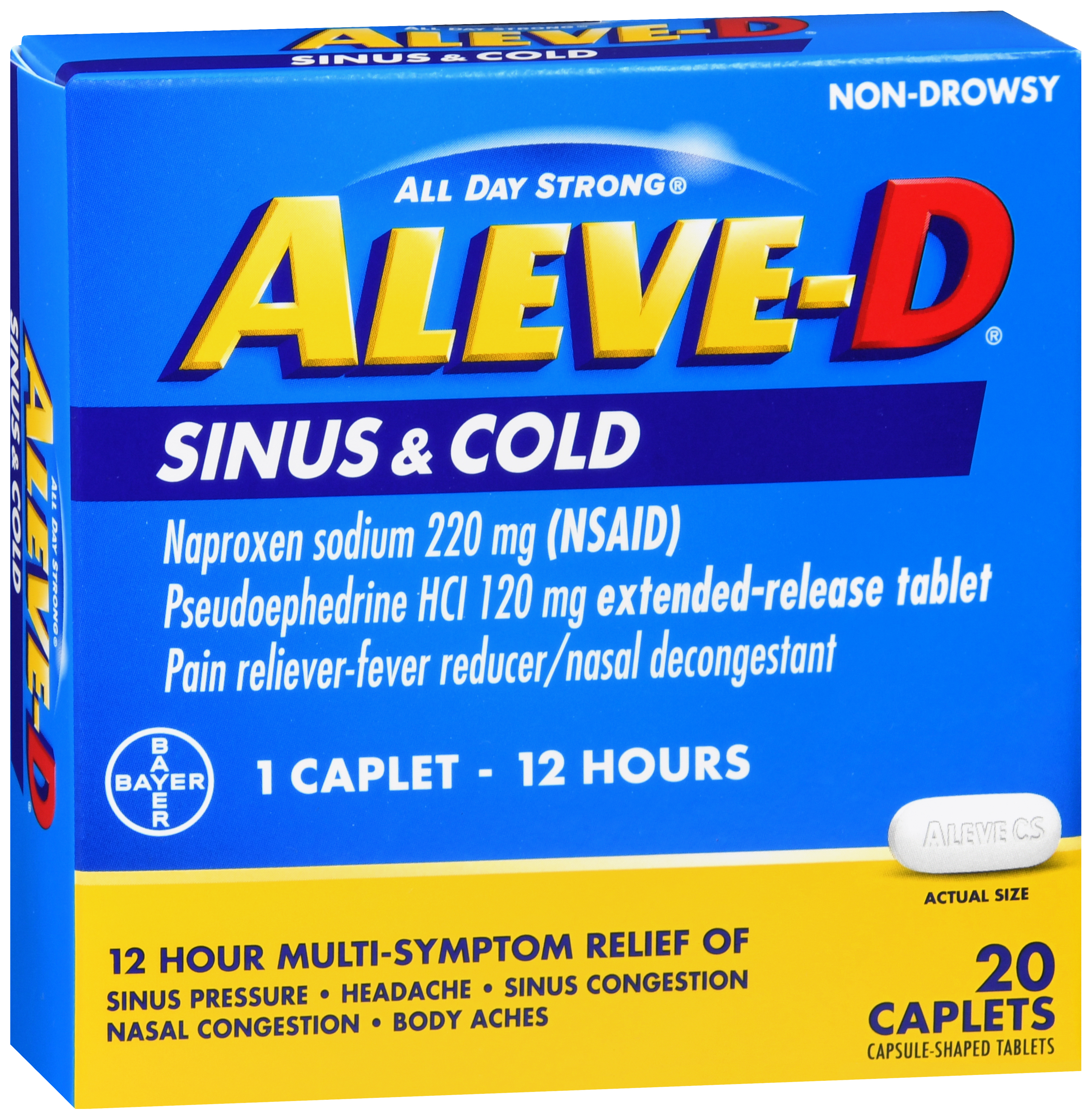 Aleve-D Sinus & Cold 12 Hour Caplets – Image 10