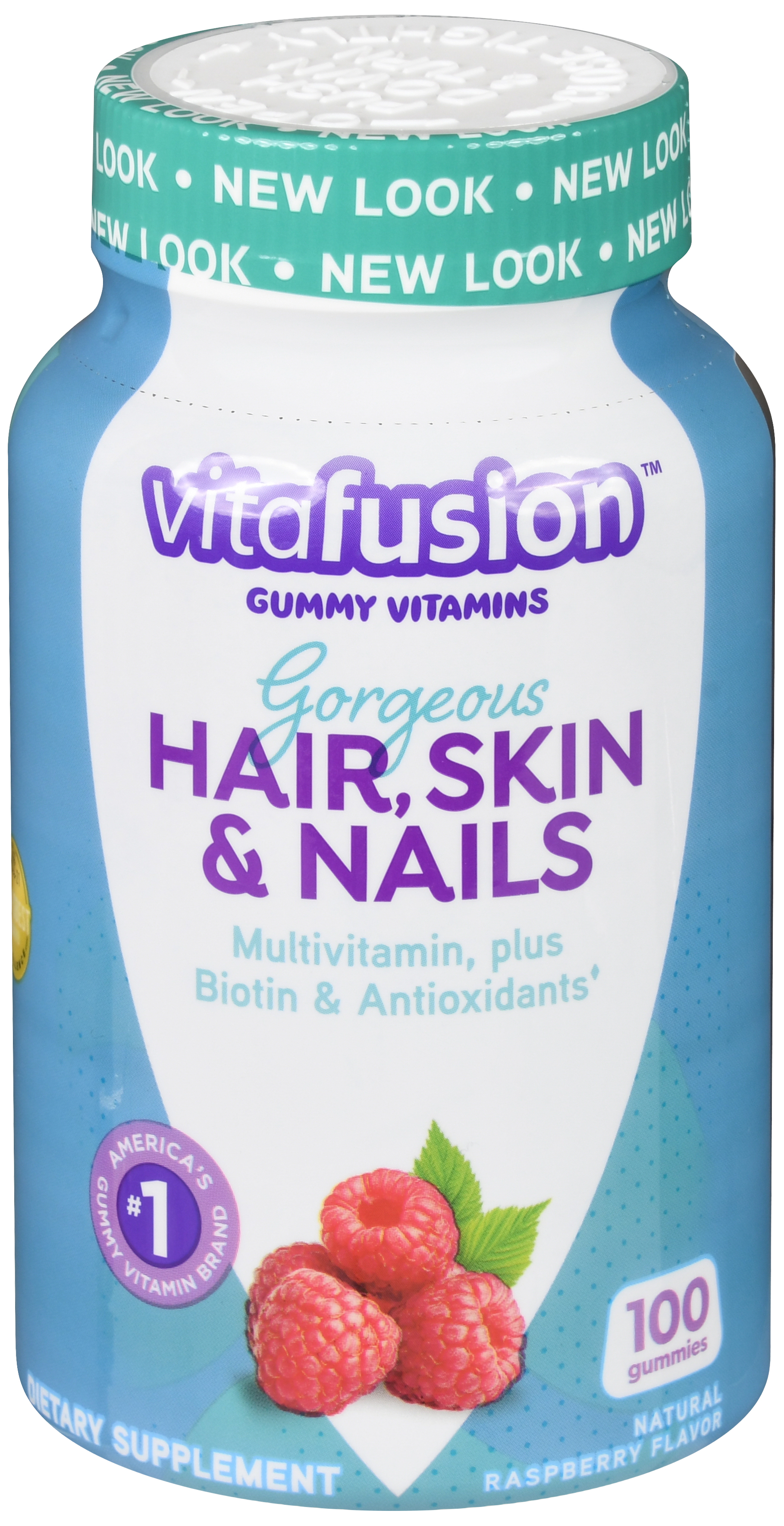 Vitafusion Gorgeous Hair, Skin & Nails Gummy Natural Raspberry – Image 9