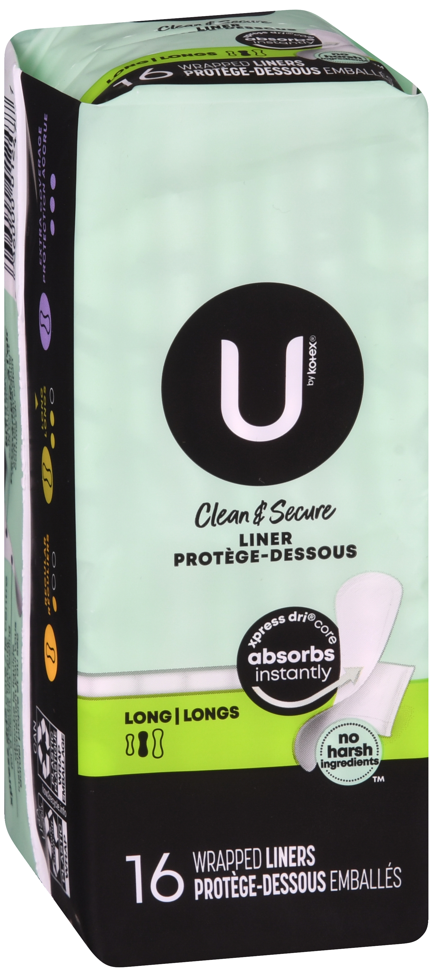 U by Kotex Clean & Secure Liners Long – Image 2