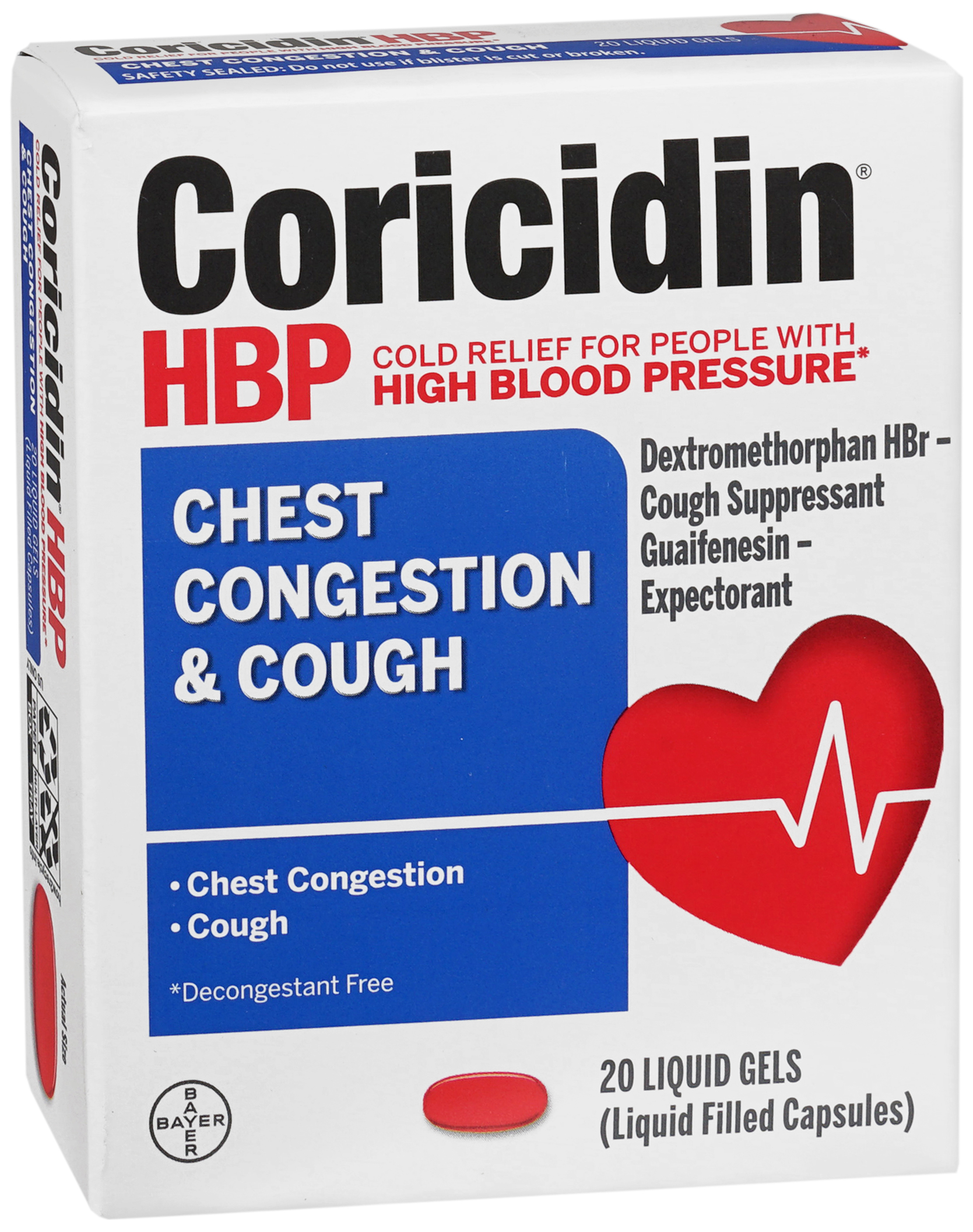 Coricidin HBP Chest Congestion & Cough Liquid Gels – Image 16