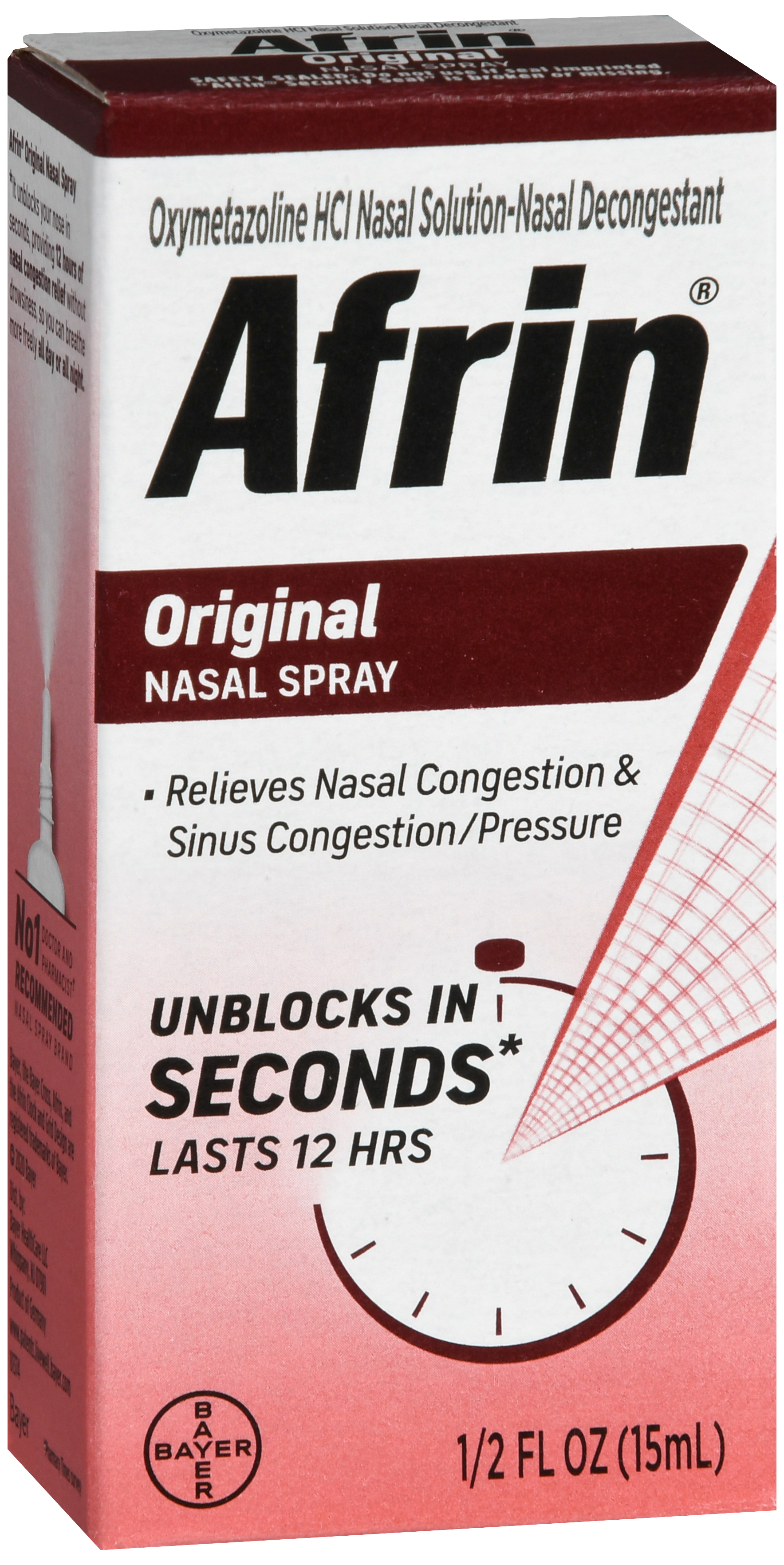 Afrin Original Oxymetazoline HCl Nasal Decongestant Spray – Image 16