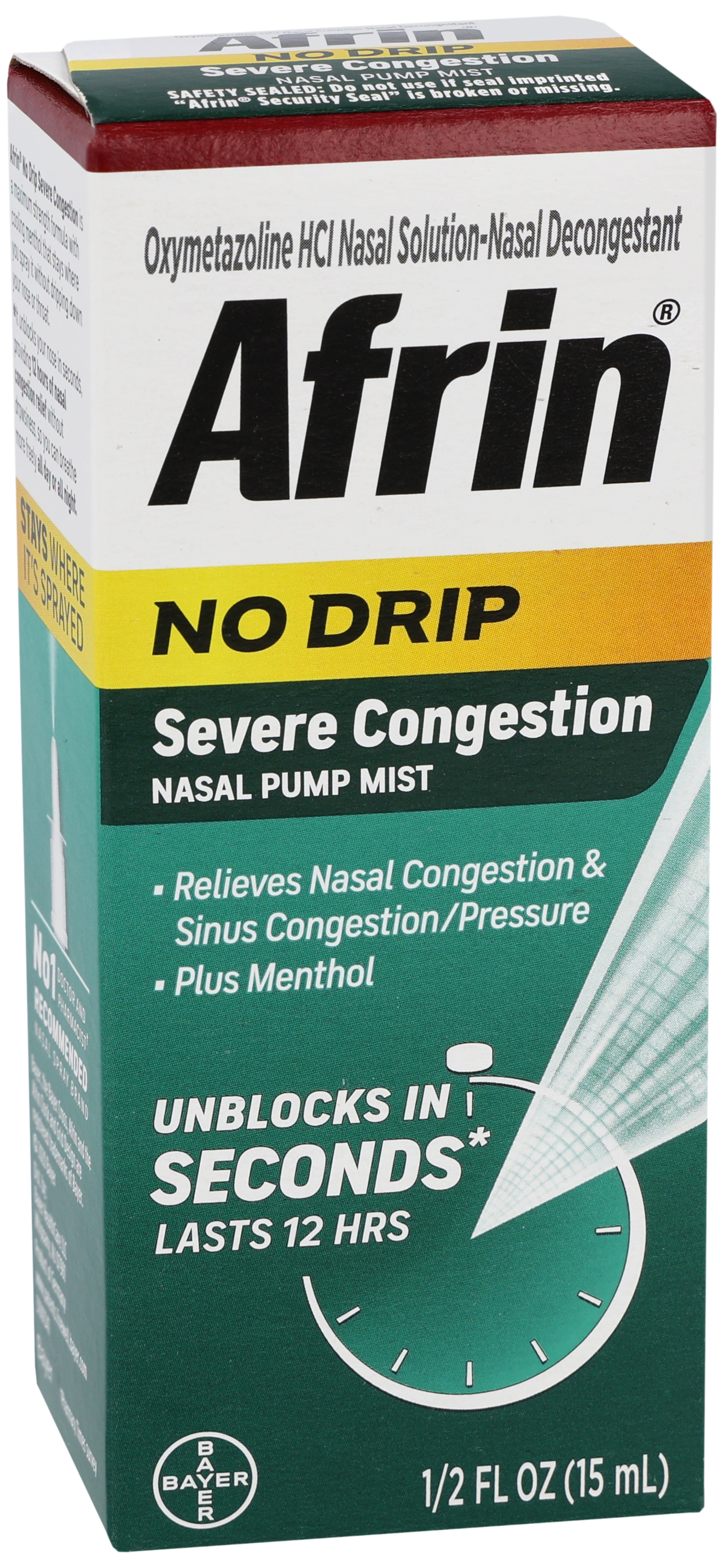 Afrin No Drip Severe Congestion Oxymetazoline HCl Nasal Pump Mist – Image 18