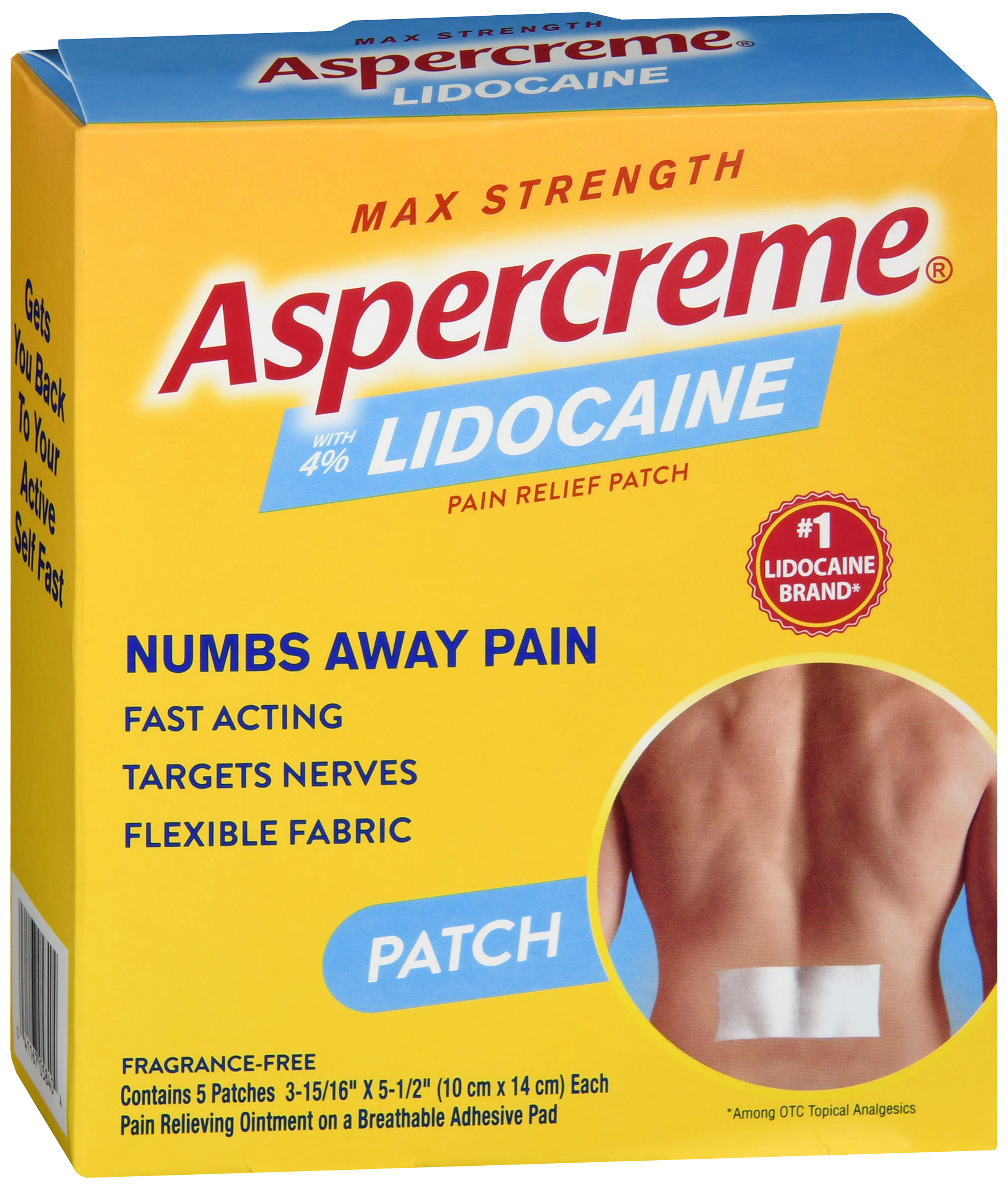 Aspercreme 4% Lidocaine Pain Relief Patches Max Strength Fragrance-Free – Image 13