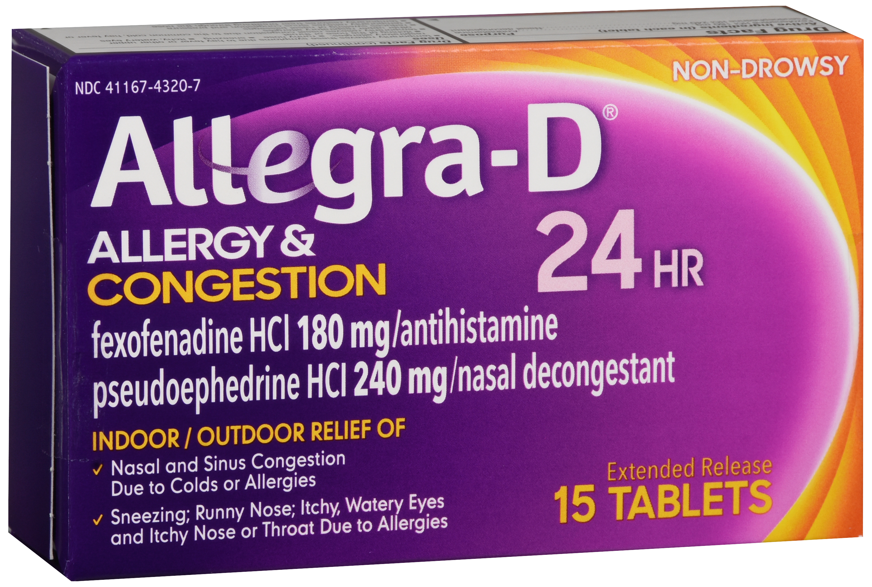 Allegra D 24 Hour Allergy & Congestion Extended Release Tablets – Image 15