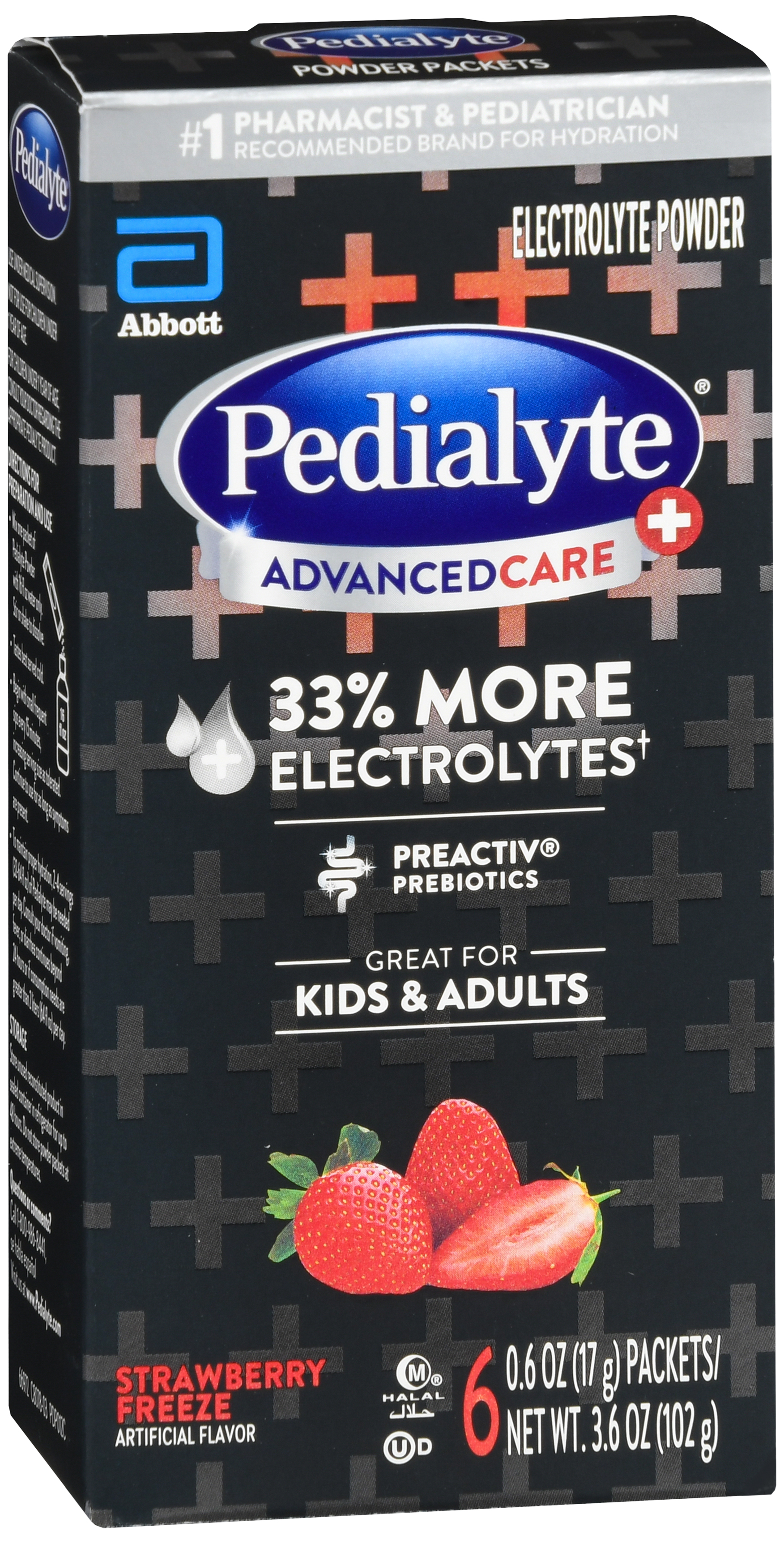 Pedialyte Advanced Care+ Electrolyte Powder Packets Strawberry Freeze – Image 15