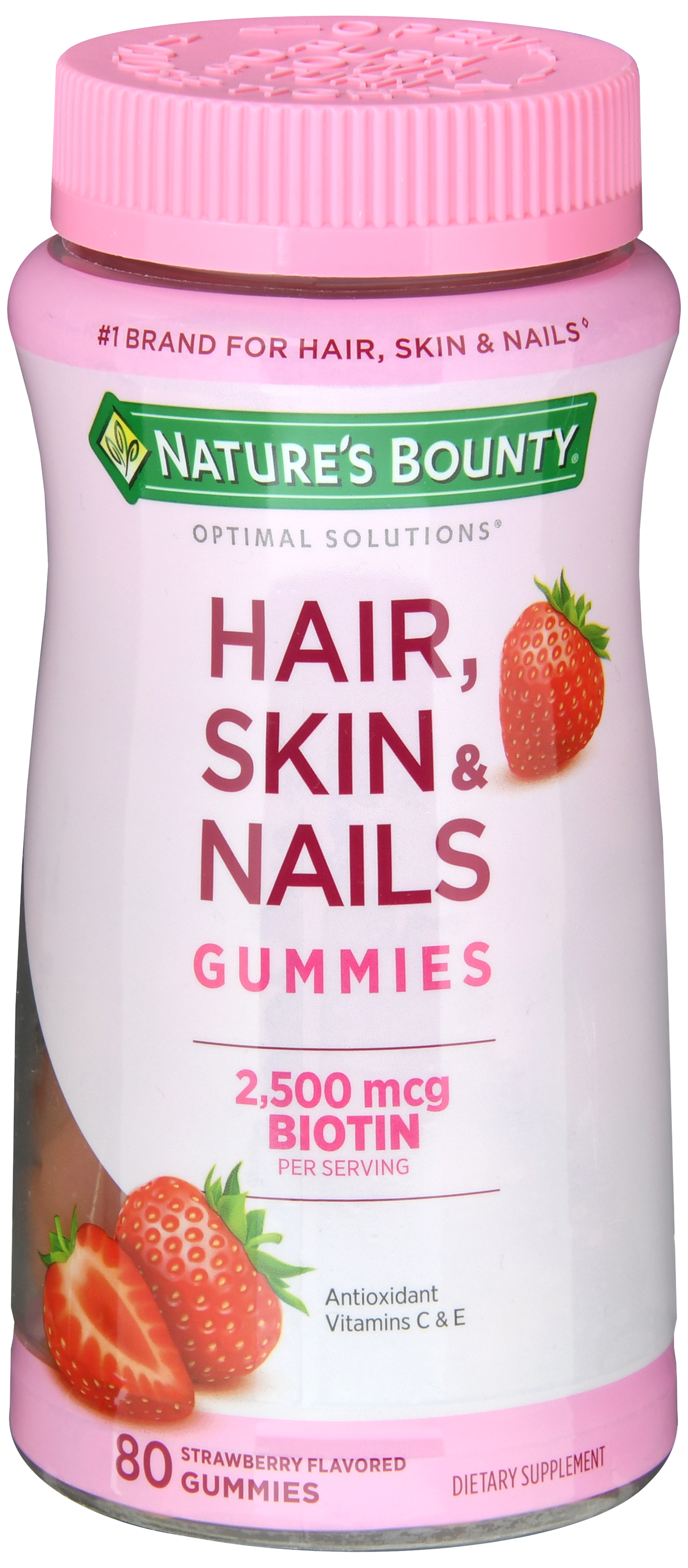 Nature's Bounty Hair, Skin & Nails Gummies Strawberry – Image 11