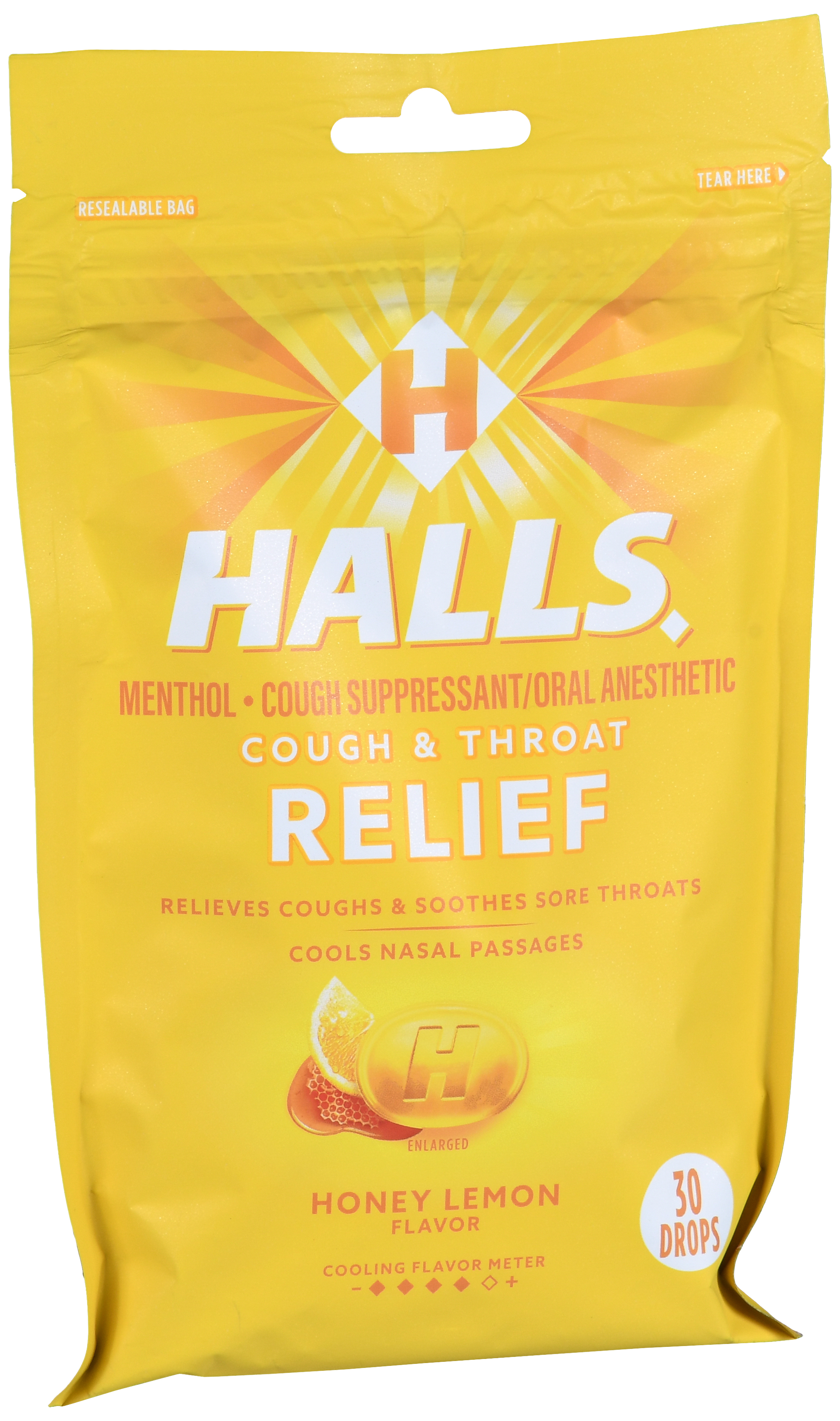 Halls Cough & Throat Relief Drops Honey Lemon – Image 7