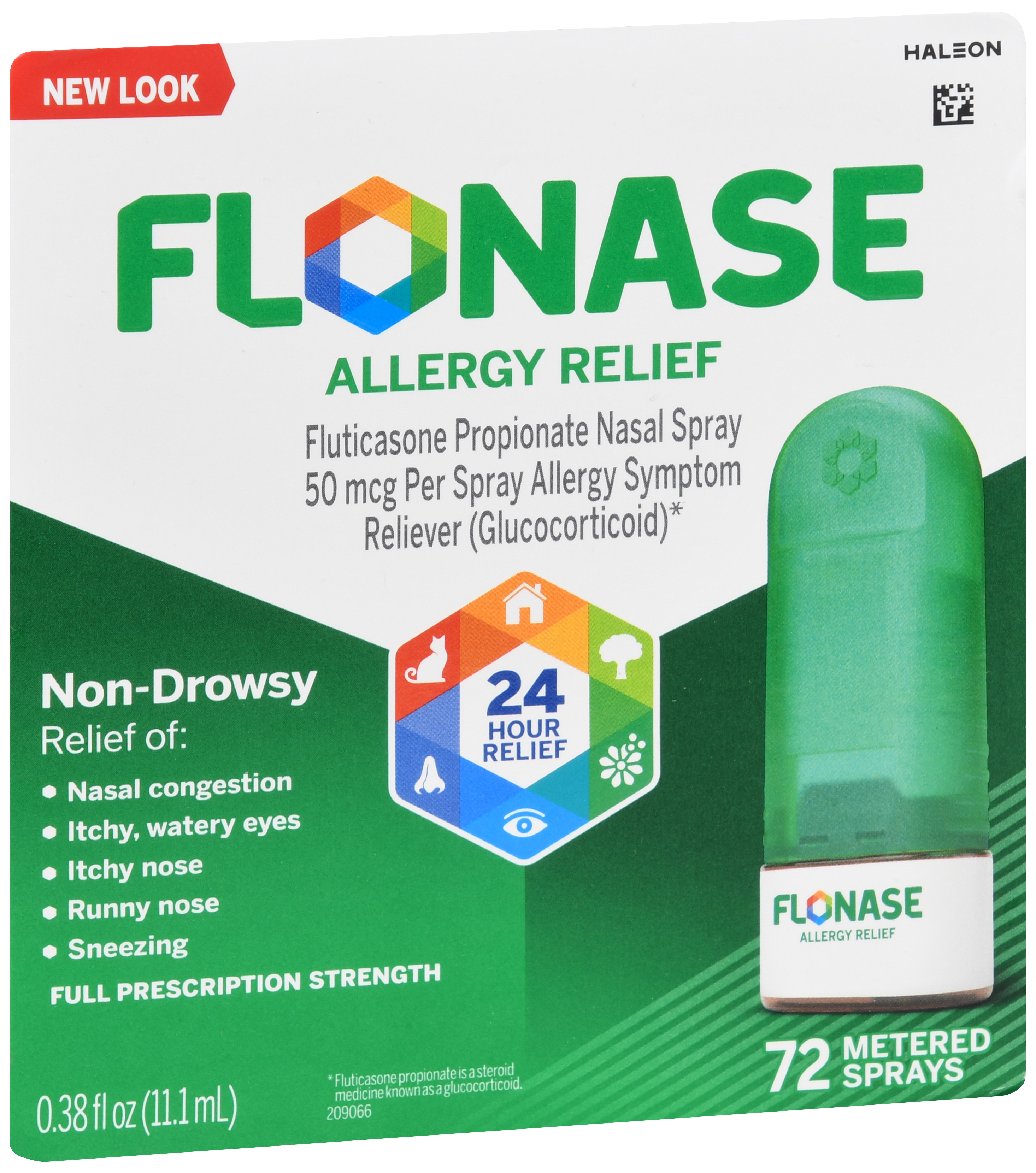 Flonase 24 Hour Allergy Relief Fluticasone Propionate (Glucocorticoid) 50 mcg Nasal Spray – Image 10