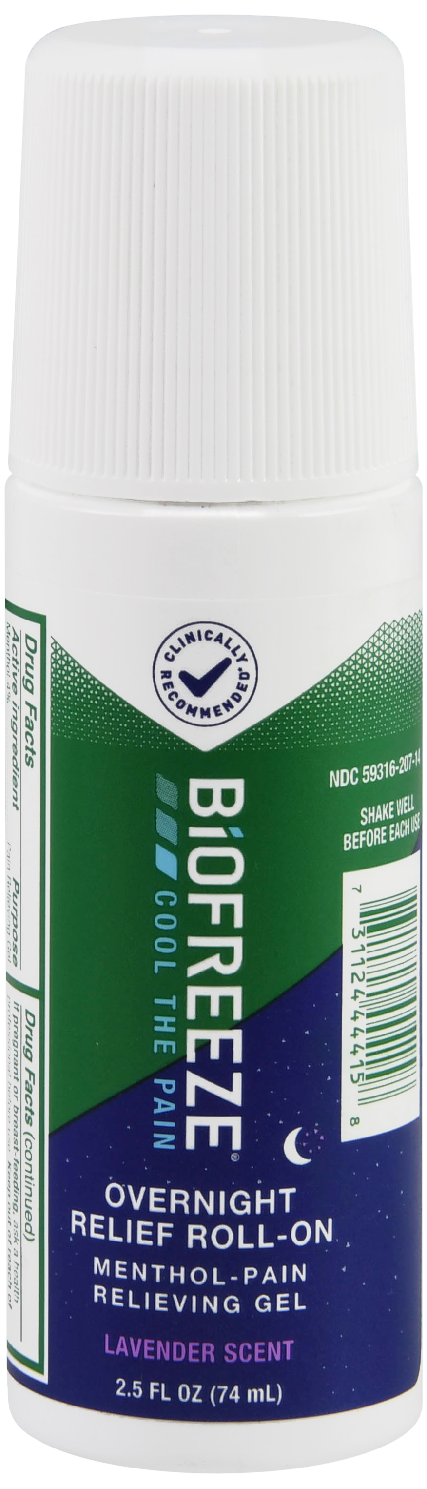 Biofreeze Menthol-Pain Relieving Gel Overnight Relief Roll-On Lavender – Image 11