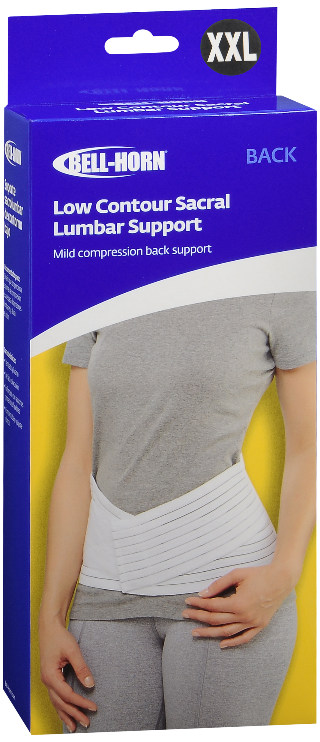 Bell-Horn Low Contour Sacral Lumbar Support White 2XL – Image 6